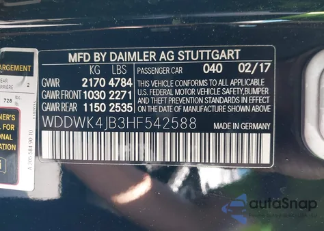 2017 Mercedes-Benz C 300 z USA, uszkodzony, nr VIN WDDWK4JB3HF542588